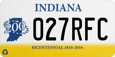 IN license plate 027RFC