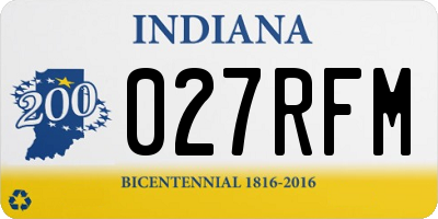 IN license plate 027RFM