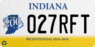 IN license plate 027RFT