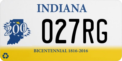 IN license plate 027RG
