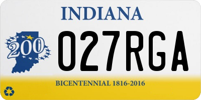 IN license plate 027RGA