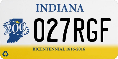 IN license plate 027RGF