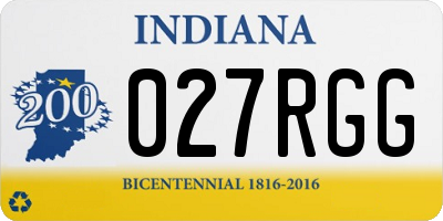 IN license plate 027RGG