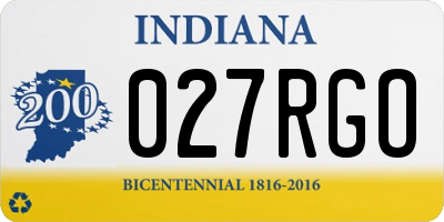 IN license plate 027RGO