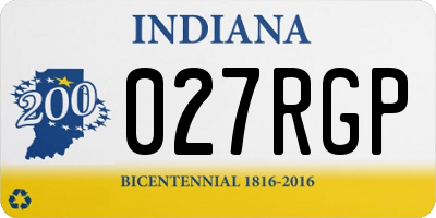 IN license plate 027RGP