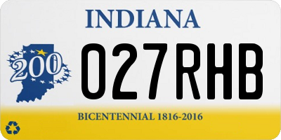 IN license plate 027RHB