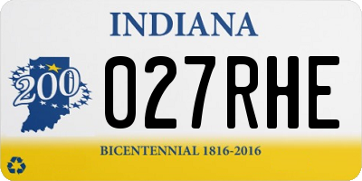 IN license plate 027RHE
