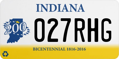 IN license plate 027RHG