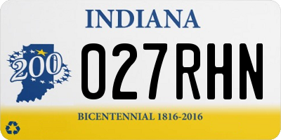 IN license plate 027RHN