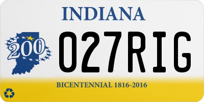 IN license plate 027RIG