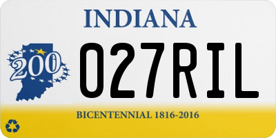 IN license plate 027RIL
