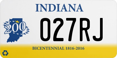 IN license plate 027RJ