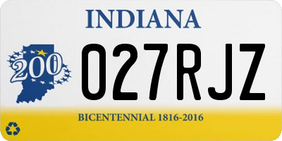 IN license plate 027RJZ