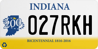 IN license plate 027RKH