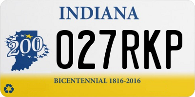 IN license plate 027RKP