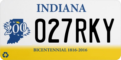 IN license plate 027RKY