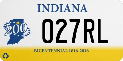 IN license plate 027RL