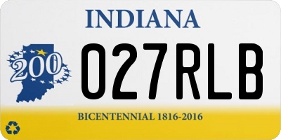 IN license plate 027RLB