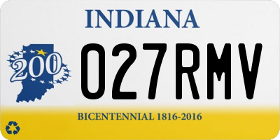 IN license plate 027RMV