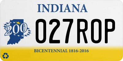 IN license plate 027ROP