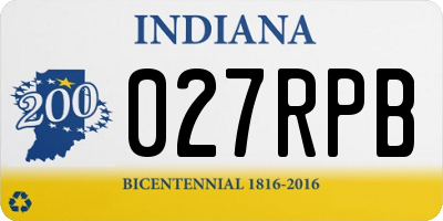 IN license plate 027RPB