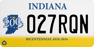 IN license plate 027RQN