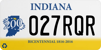 IN license plate 027RQR