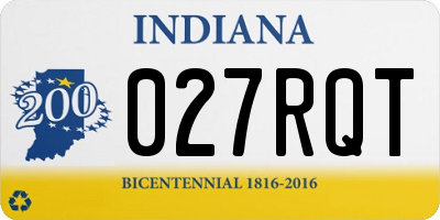 IN license plate 027RQT