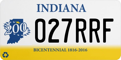 IN license plate 027RRF