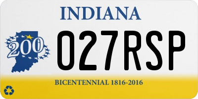 IN license plate 027RSP