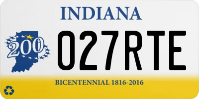 IN license plate 027RTE