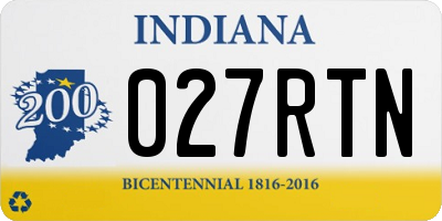 IN license plate 027RTN