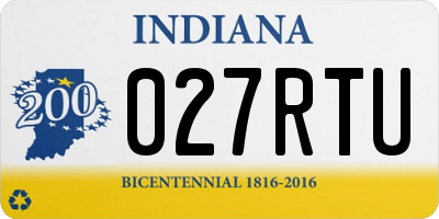 IN license plate 027RTU