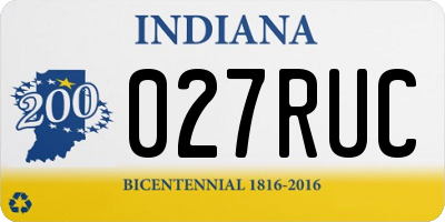 IN license plate 027RUC