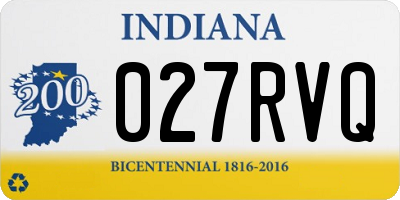 IN license plate 027RVQ