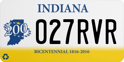 IN license plate 027RVR