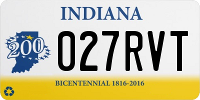 IN license plate 027RVT