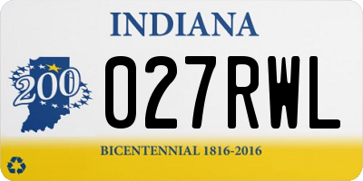 IN license plate 027RWL