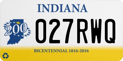 IN license plate 027RWQ