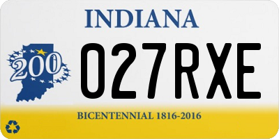 IN license plate 027RXE