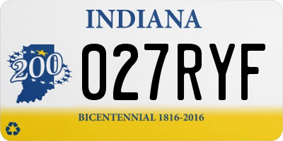 IN license plate 027RYF