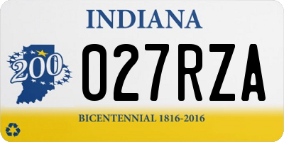 IN license plate 027RZA