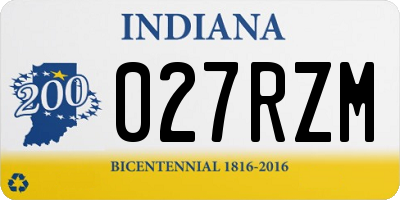 IN license plate 027RZM