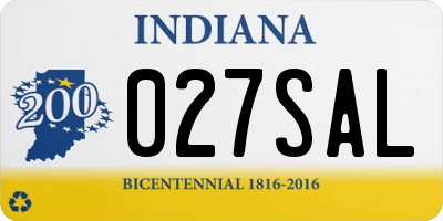 IN license plate 027SAL