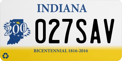 IN license plate 027SAV