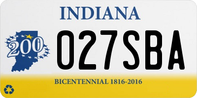IN license plate 027SBA