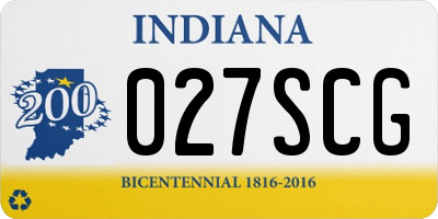 IN license plate 027SCG