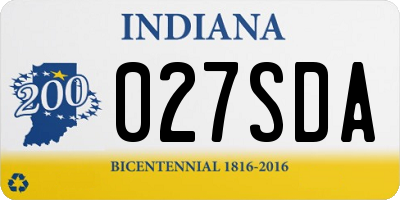 IN license plate 027SDA