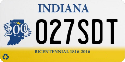 IN license plate 027SDT