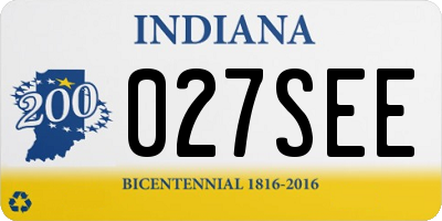 IN license plate 027SEE